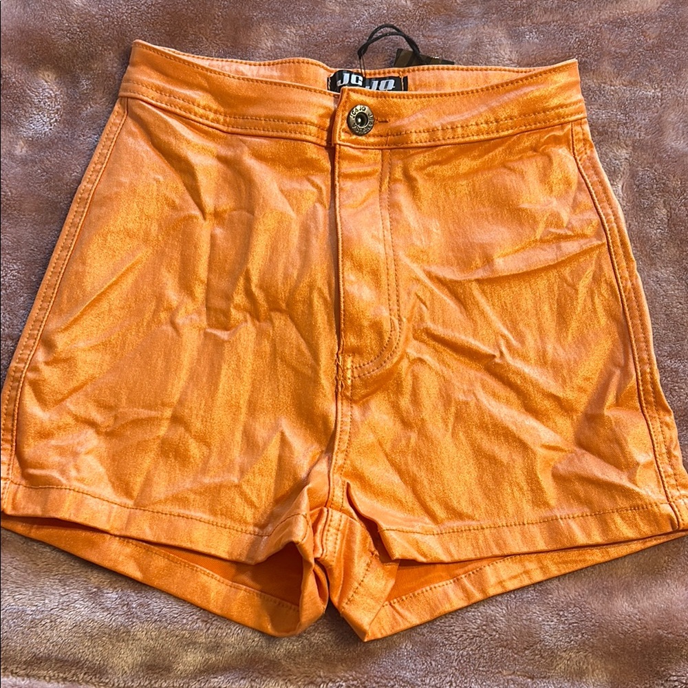 High-Waist Women's Orange Shorts